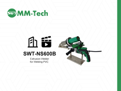 Mesin las ekstrusi SWT-NS600B beraksi! Mudah menangani pengelasan geomembran tebal