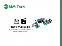 200mm Hydraulic Butt Fusion Welding Machine untuk demonstrasi operasi sistem air HDPE