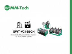 Mesin Las Fusi Pantat Pipa PE Plastik 350mm untuk Demonstrasi Operasi Sistem Air