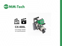 Demonstrasi lokasi konstruksi mesin las geomembran CX500L