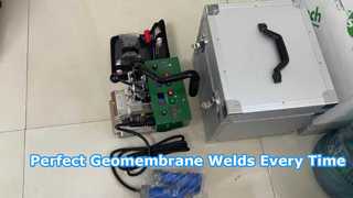 SWT-NSGM1 dengan Heat Wedge Stainless Steel untuk Mengelas Geomembran PVC
