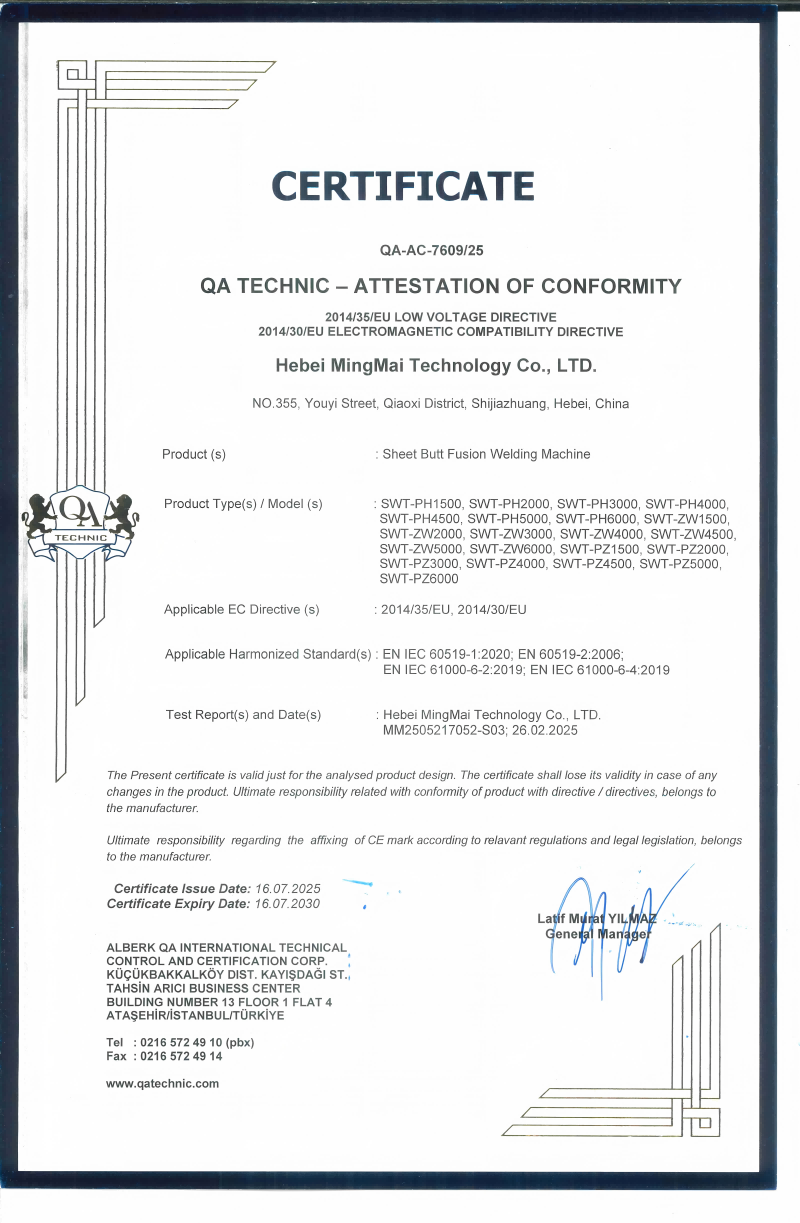 Cina Hebei Boda Plastic Technology Co., Ltd. Sertifikasi